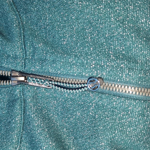 Lululemon Scuba Teal Half Zip Glittery Hoodie XL - Picture 7 of 7